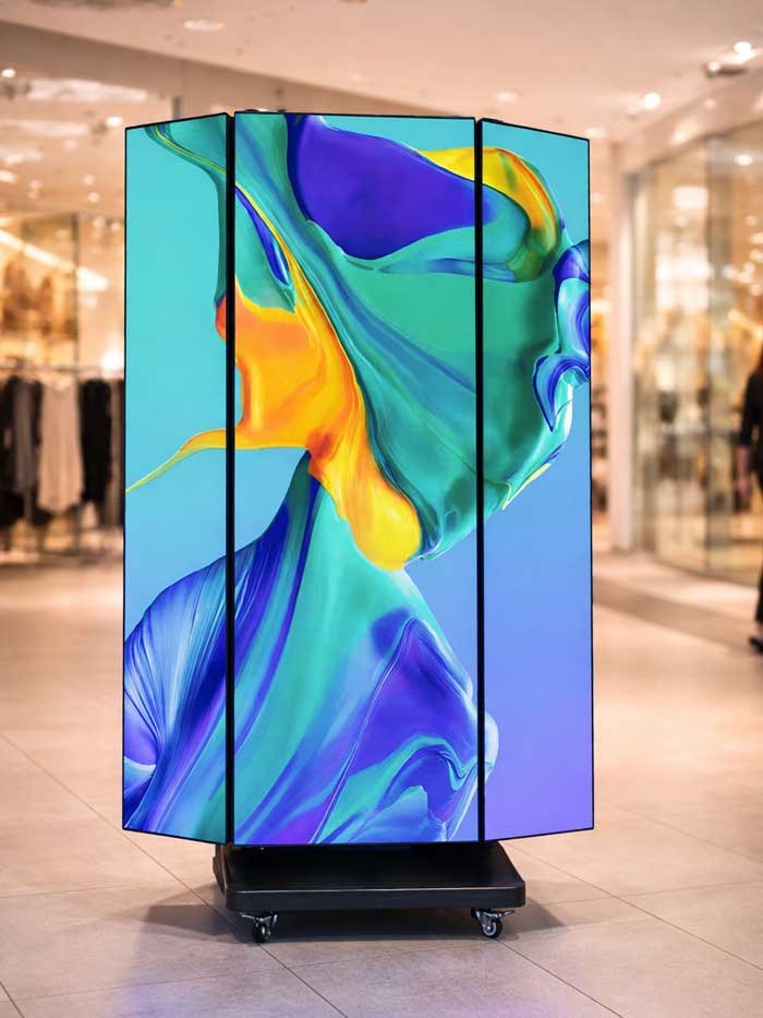 Écran d'affichage LED tri-pliant double face – Image 2