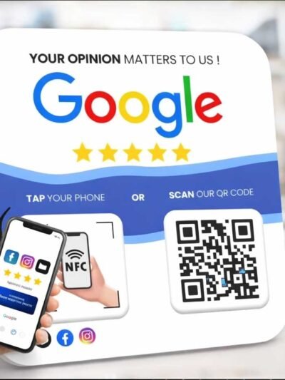 support connecté QR Code & NFC Google Review