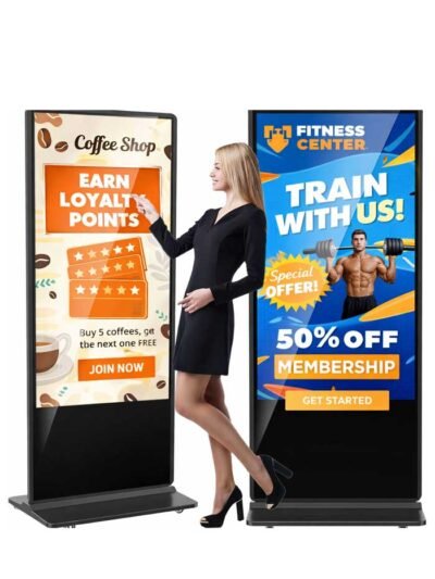 Totem vidéo publicitaire LCD Full HD 43'' - IP20